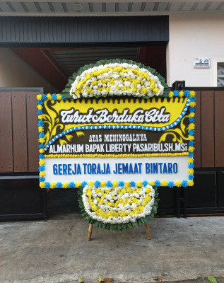 Papan Bunga Duka di Karet Semanggi